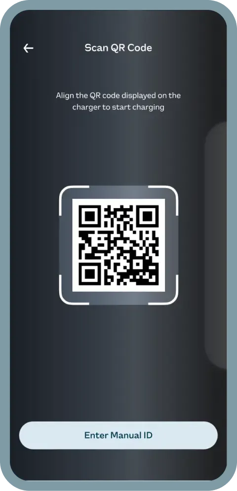 Invisible Urban app QR scanner screen to start a charging session