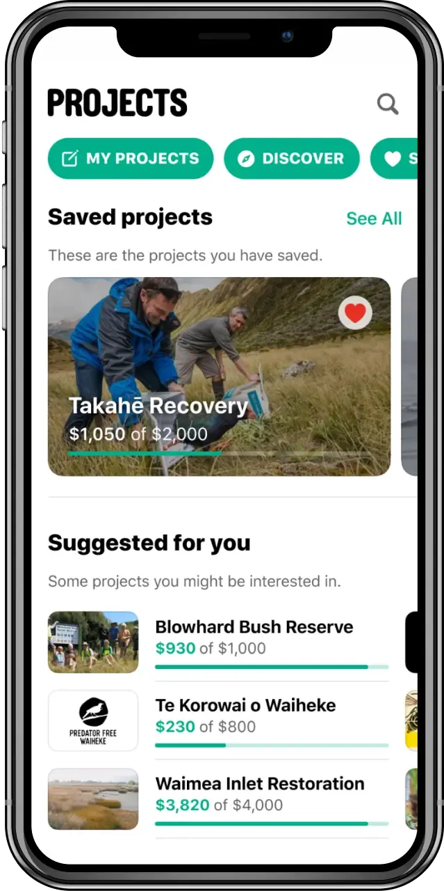 Bucket app circles feature showing what a user's circle is supporting