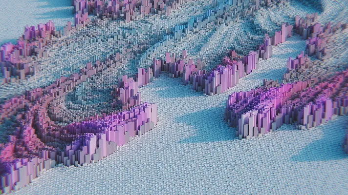 Abstract illustration representing the blend of AI and human creativity in UX/UI design