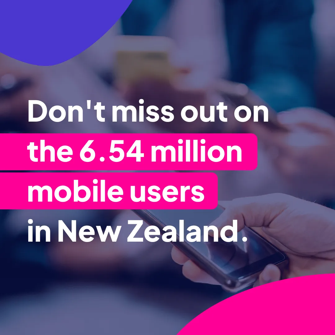Chart showing 6.54 million mobile connections in New Zealand in 2023