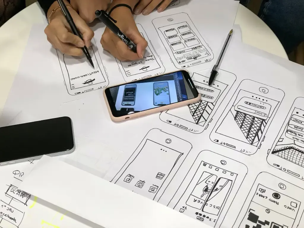 A mobile app design mockup illustrating the difference between a generic template and a custom-designed interface
