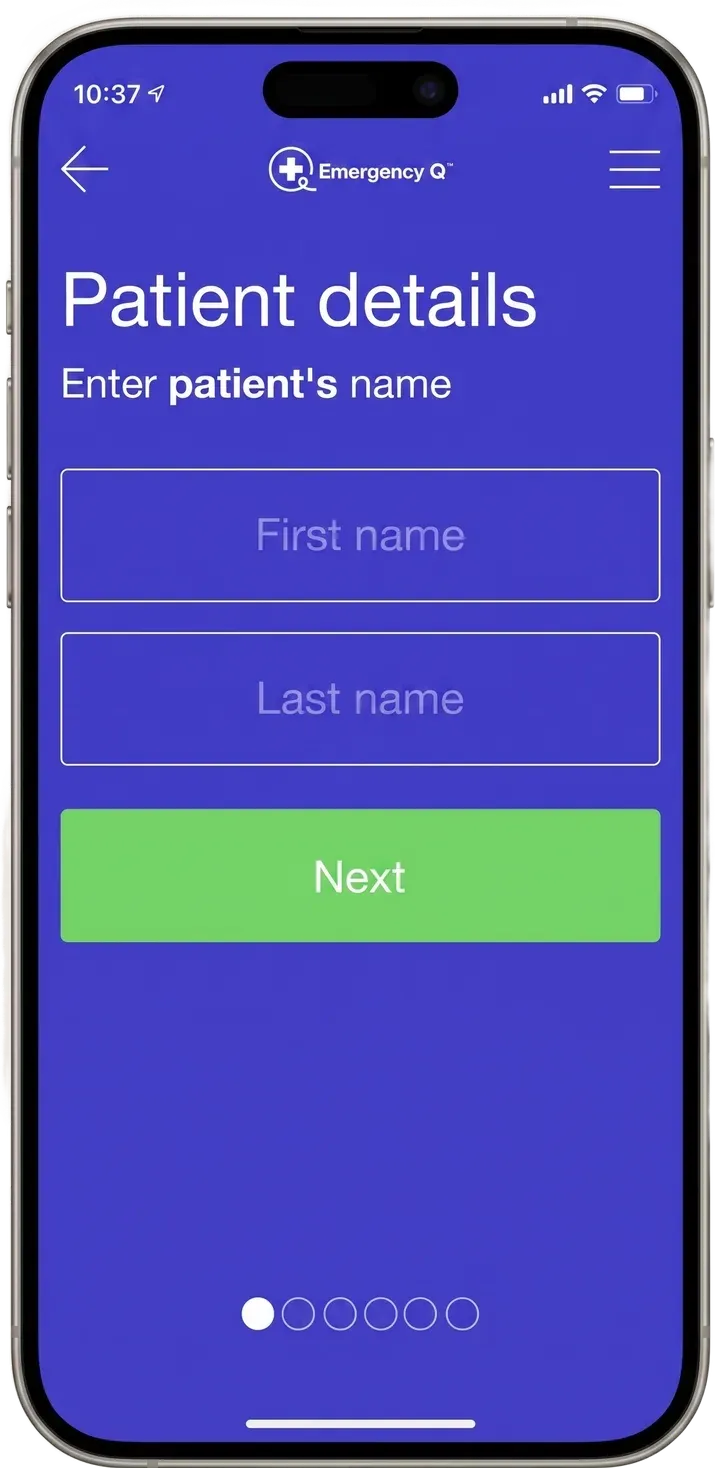 Emergency Q app built by Putti