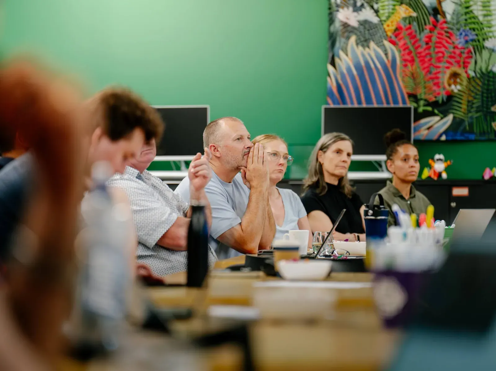 Founders and builders listening at a Putti vibe coding workshop in Auckland
