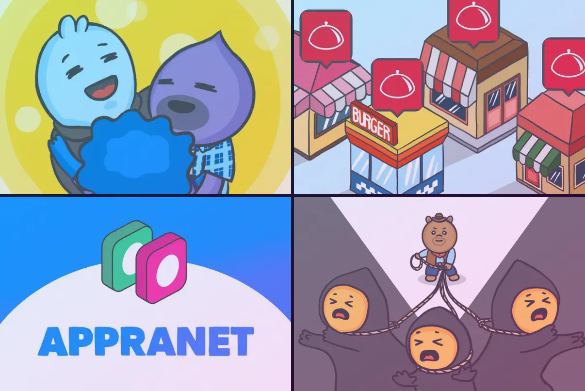 A montage of panels from Putti's original webtoon series